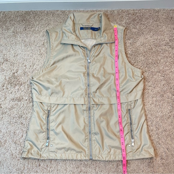 Ralph Lauren Polo Golf Khaki Women's Full Zip Sleeveless Lightweight Vest Size M - Picture 13 of 16